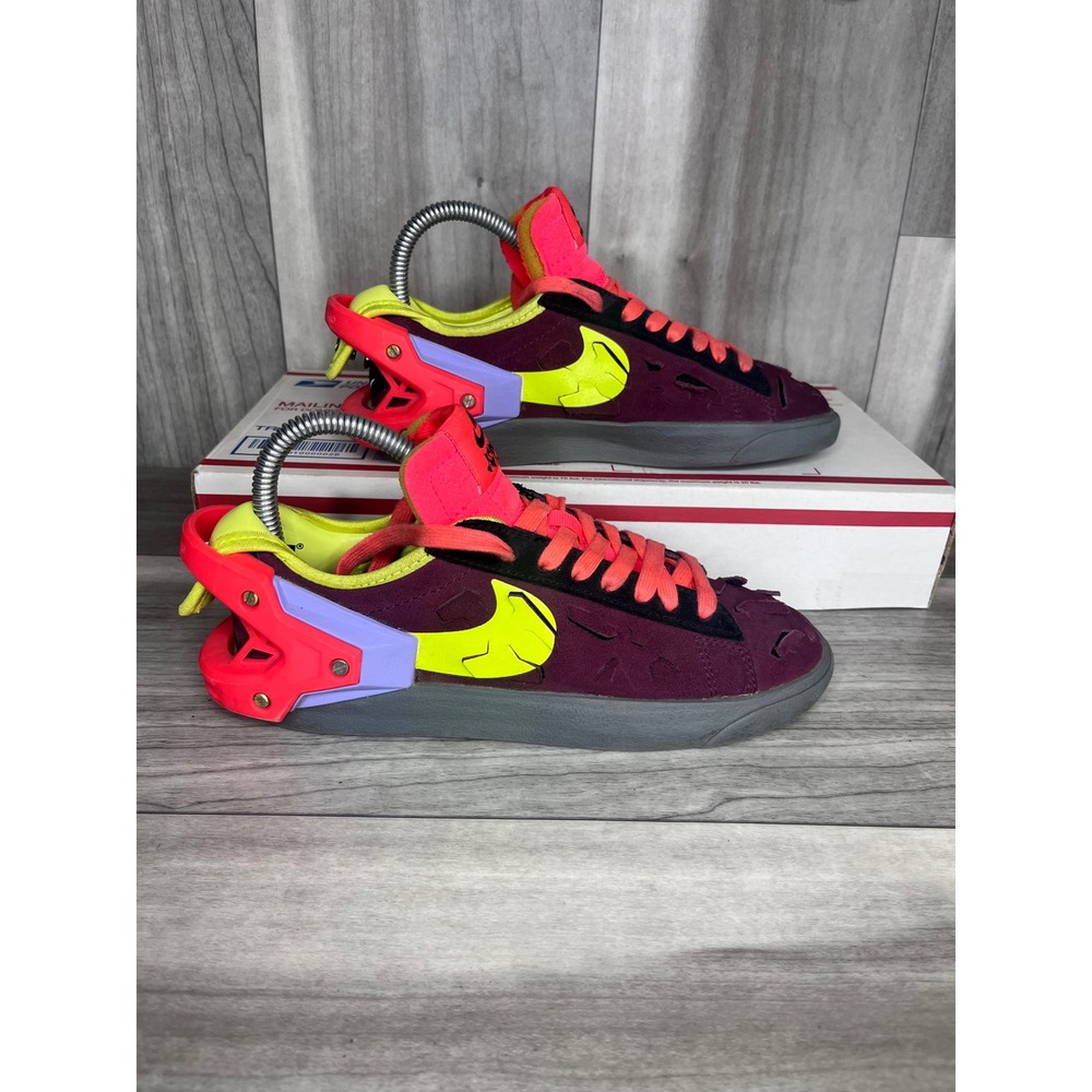Nike Blazer Low Acronym Kids 3.5Y Maroon Excellent Laser‎ Cut DN2067-600